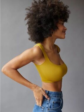 NWOT Out From Under Moxie Bra Top in Mustard Yellow